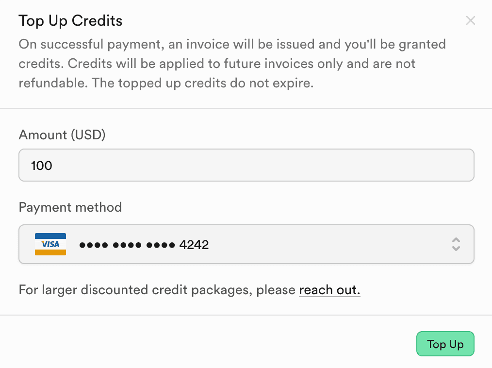 Subscription upgrade modal